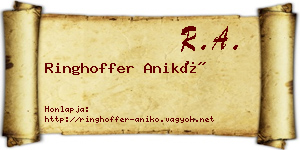 Ringhoffer Anikó névjegykártya