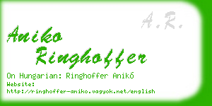 aniko ringhoffer business card