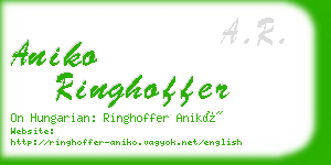 aniko ringhoffer business card